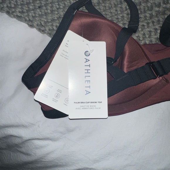 NWT ATHLETA PALM BRA CUP BIKINI TOP - Picture 5 of 8